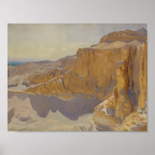 John Singer Sargent - Cliffs at Deir el Bahri Poster