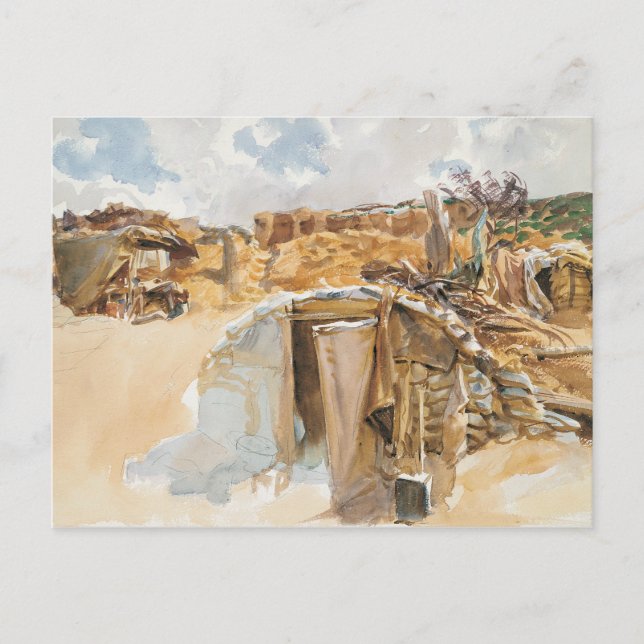 John Singer Sargent - Dugout Postkarte (Vorderseite)