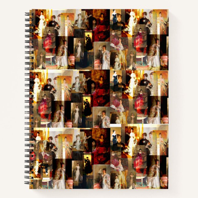 .John Singer Sargent Elegant Ladys Collage Notizbuch (Vorderseite)