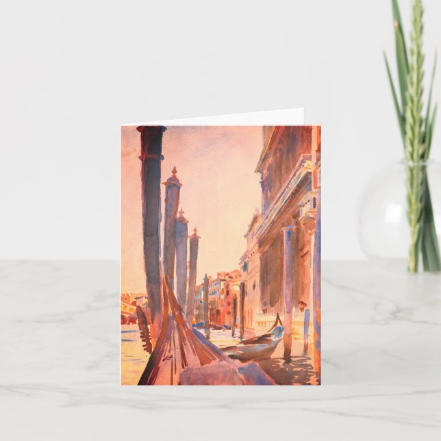 John Singer Sargent Gondola Moorings Venice Karte (Vorderseite)