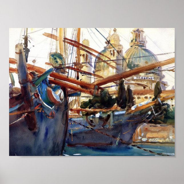 John Singer Sargent - Hinter dem Salute Poster (Vorne)