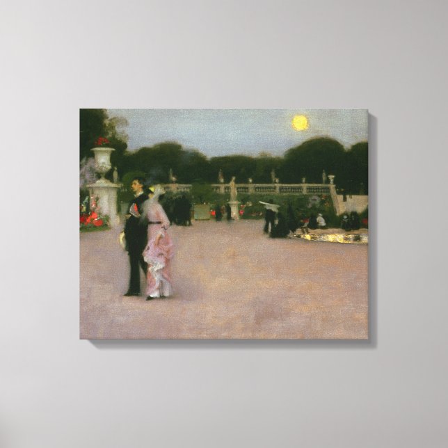 John Singer Sargent - In den Luxembourg Gärten Leinwanddruck (Vorderseite)