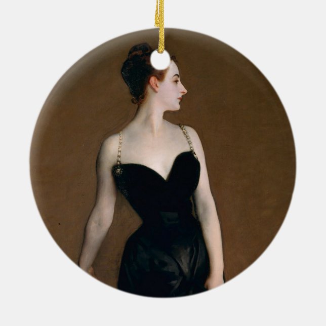 John Singer Sargent Madame X Classic Portrait Keramik Ornament (Hinten)