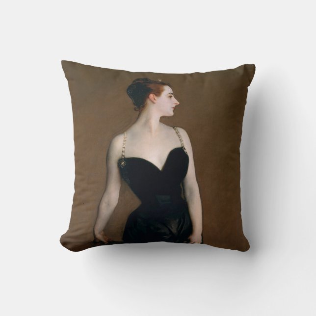 John Singer Sargent Madame X Classic Portrait Kissen (Vorderseite)