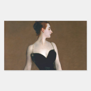 John Singer Sargent Madame X Porträt Moody Rechteckiger Aufkleber