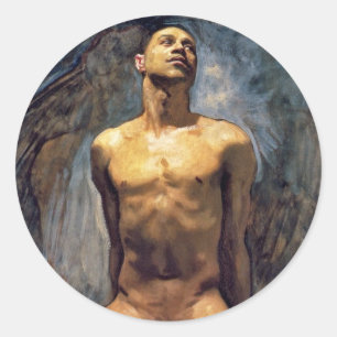 John Singer Sargent - Male Study Runder Aufkleber