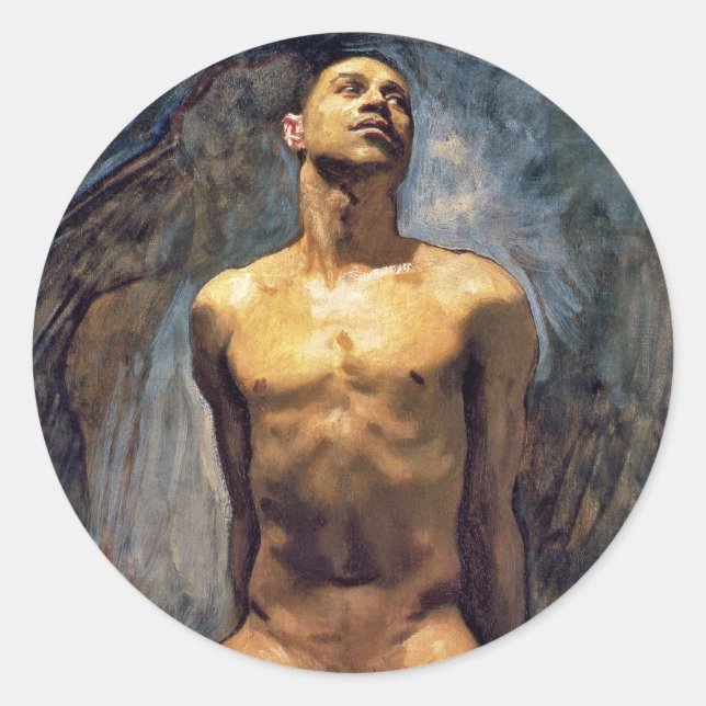 John Singer Sargent - Male Study Runder Aufkleber (Vorderseite)