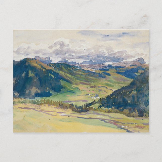 John Singer Sargent - Open Valley, Dolomiten Postkarte (Vorderseite)
