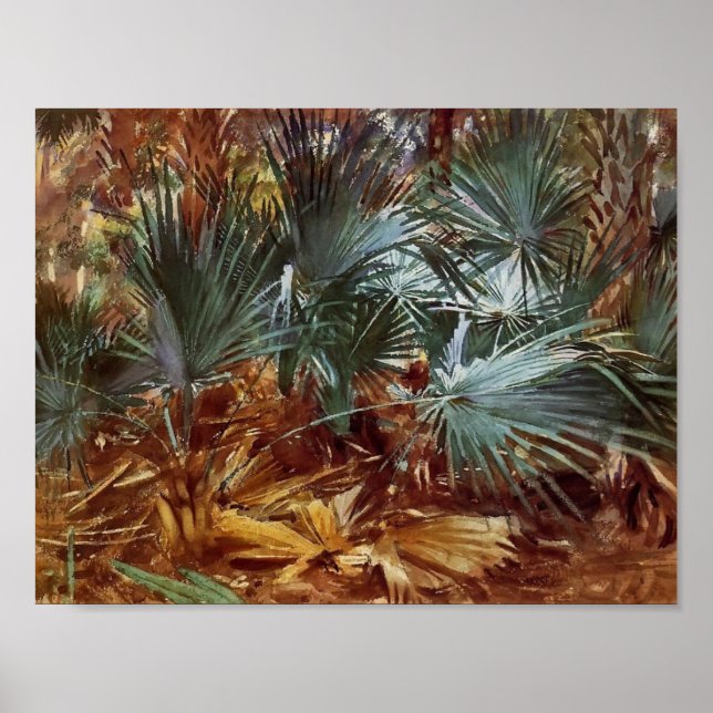 John Singer Sargent: Palmettos Poster (Vorne)