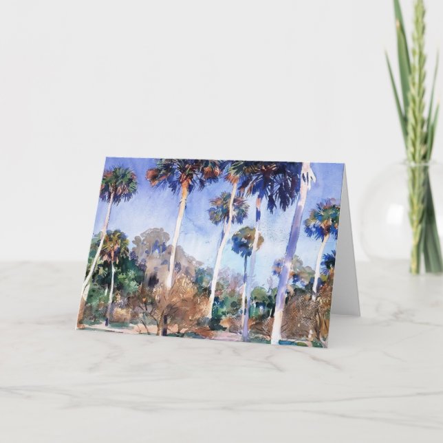 John Singer Sargent - Palms Karte (Vorderseite)