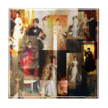 John Singer Sargent Porträt Collage Rot und Schwar