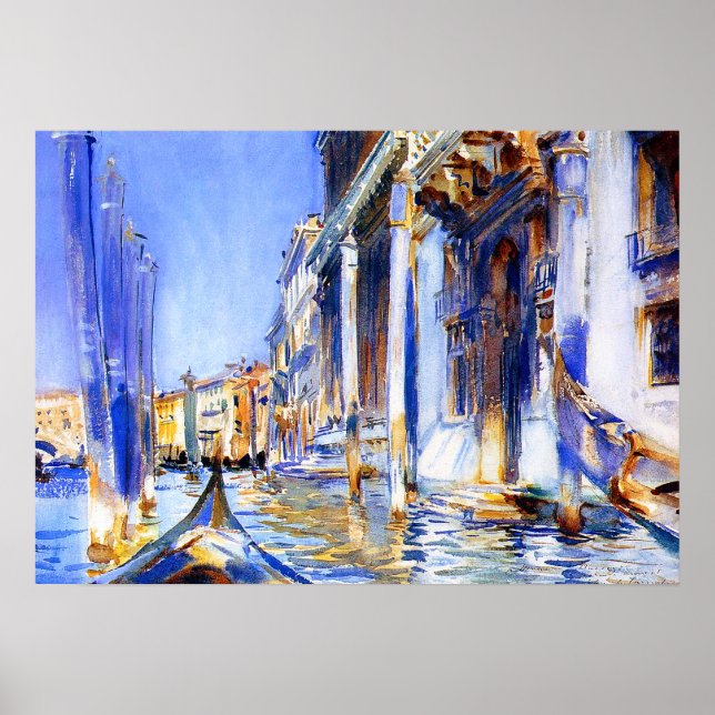John Singer Sargent Rio dell’Angelo Venice Poster (Devant)