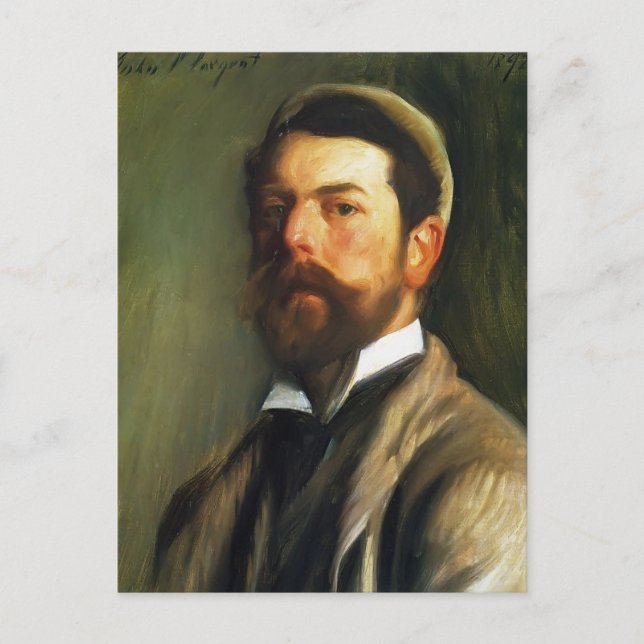 John Singer Sargent - Selbstportrait Postkarte (Vorderseite)
