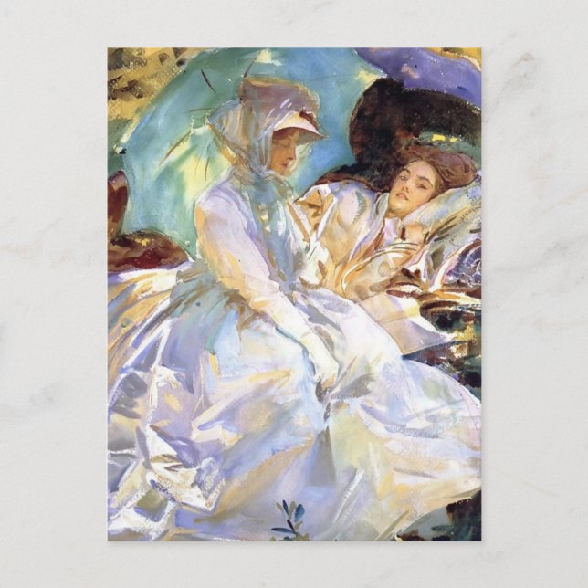John Singer Sargent - Simplon Pass. Lesen Postkarte (Vorderseite)