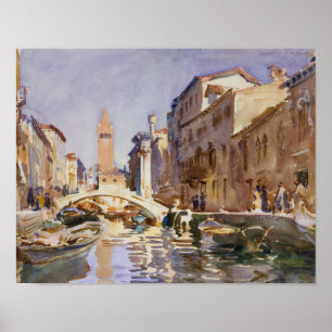 John Singer Sargent - Venezianischer Kanal Poster