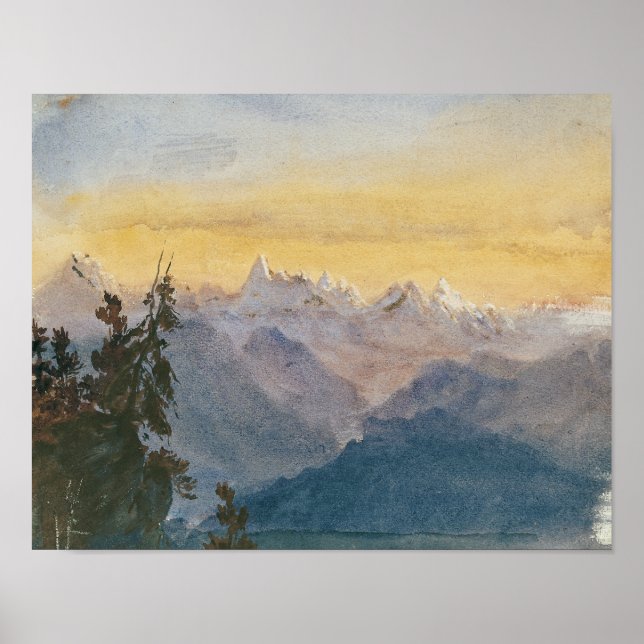 John Singer Sargent - View from Mount Pilatus Poster (Vorne)