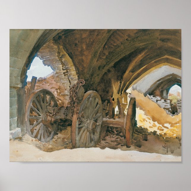 John Singer Sargent - Wheels in Vault Poster (Vorne)