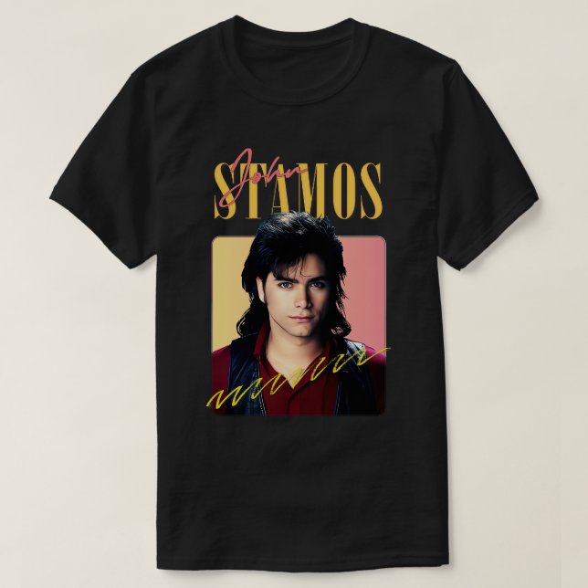 John Stamos 80er Ästhetische Gestaltung T-Shirt (Design vorne)