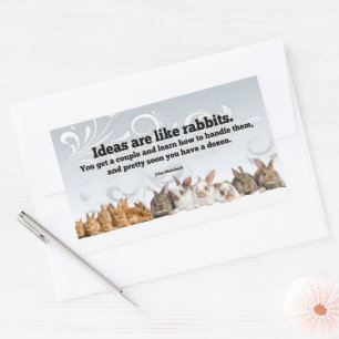 John Steinbeck Inspirational Zitat "Ideen" Rechteckiger Aufkleber
