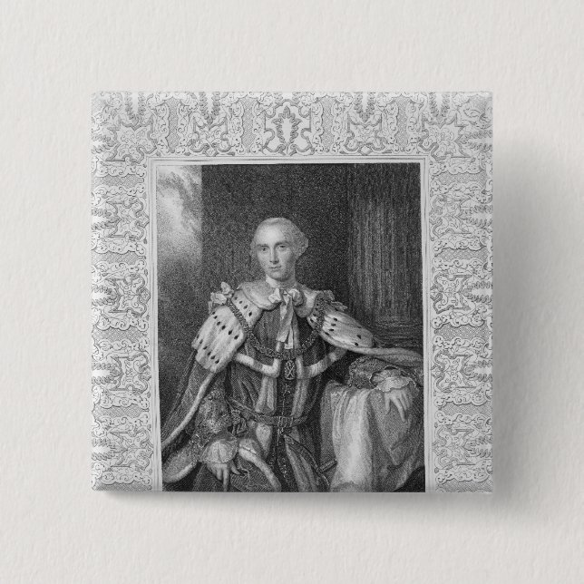 John Stuart, dritter Graf der hochgebogener Button (Vorderseite)