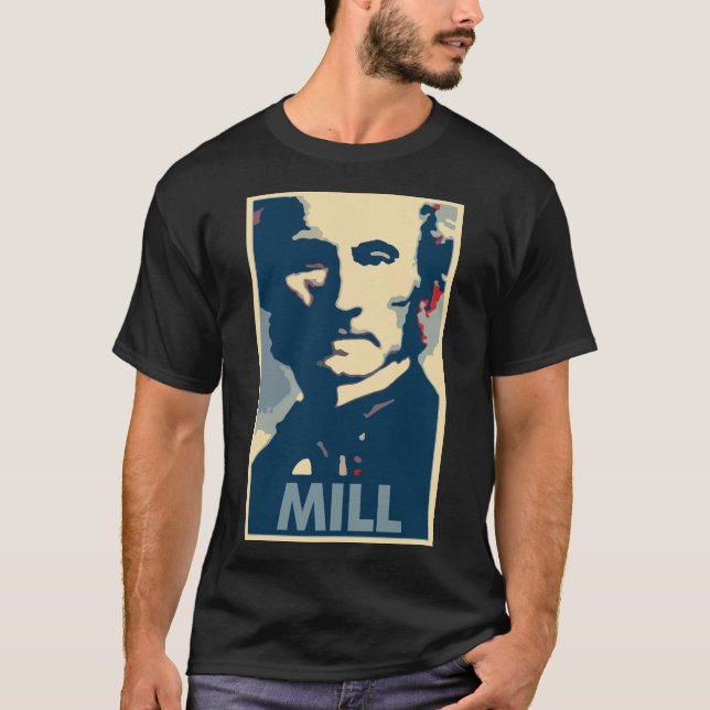 John Stuart Mill-Plakat-politische Parodie T-Shirt (Vorderseite)