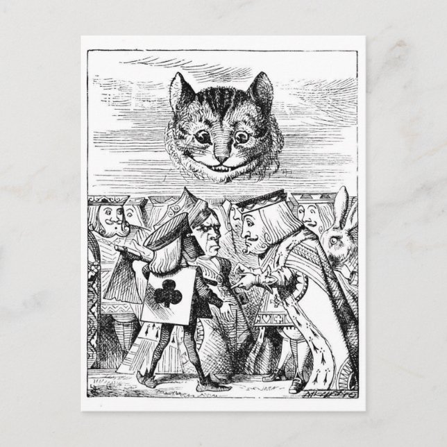 John Tenniel Cheshire Cat aus der Alice im Wunderl Postkarte (Vorderseite)