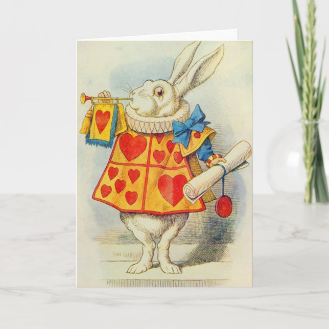 John Tenniel | Weißes Kaninchen Karte (Vorderseite)