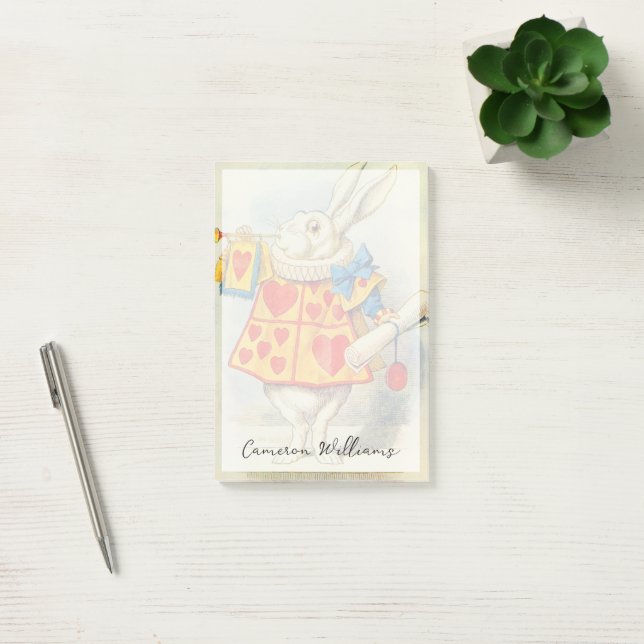 John Tenniel | Weißes Kaninchen Post-it Klebezettel (Büro)