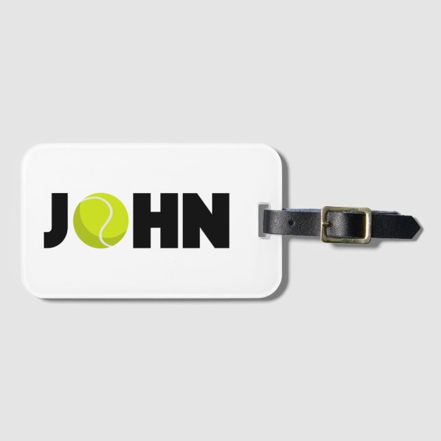 John Tennis Gepäckanhänger (Vorderseite (Horizontal))