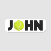 John Tennis Name Tag