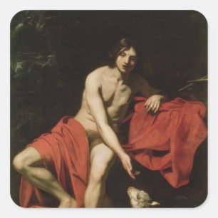 John the Baptist Quadratischer Aufkleber