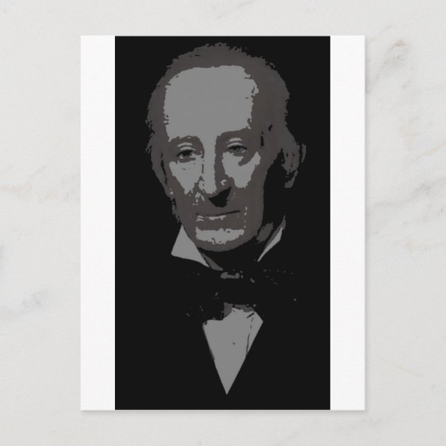 John Tyler Silhouette Postkarte (Vorderseite)