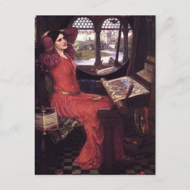 John Waterhouse - Lady of Shalott Postkarte (Vorderseite)