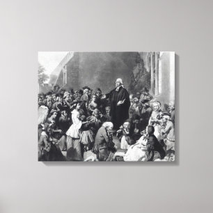 John Wesley preaching Leinwanddruck