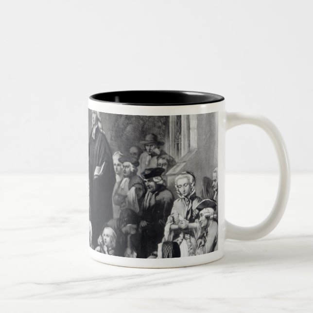 John Wesleypredigen Zweifarbige Tasse (Rechts)