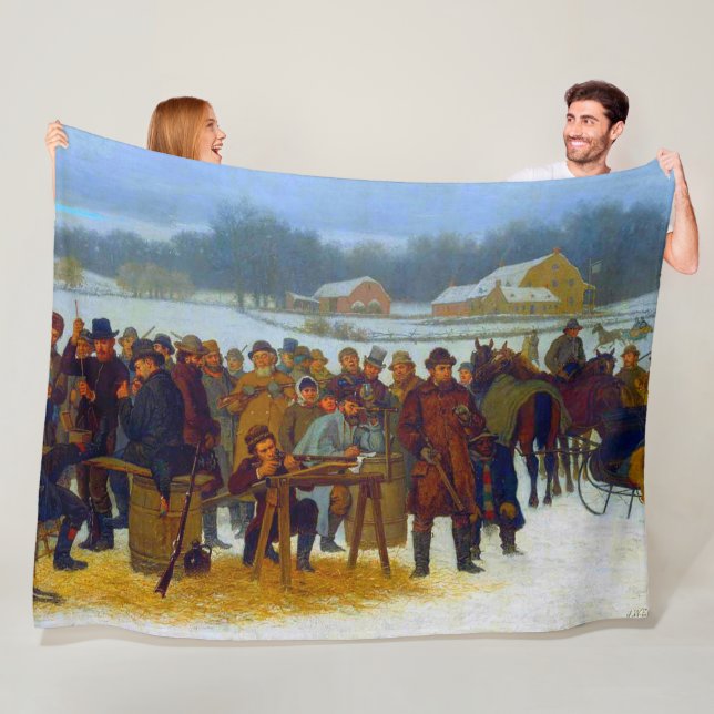 John Whetten Ehninger Truthahnschießen 1879 Fleecedecke (Beispiel)