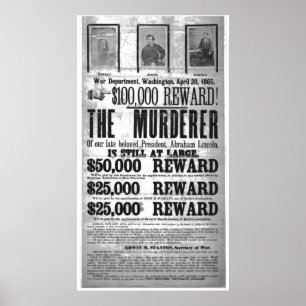 John Wilkes Booth Gewollt Poster