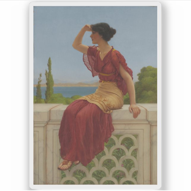 John William Godward - Das Signal Aufkleber (Vorderseite)