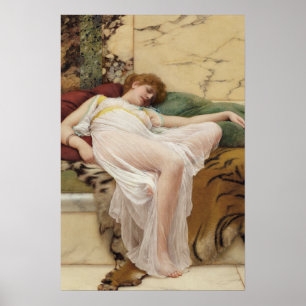 John William Godward - Ein Siesta Poster