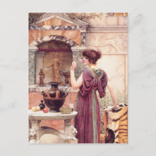 John William Godward - Im Garten Postkarte (Vorderseite)