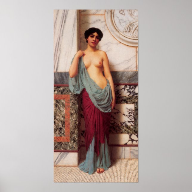 John William Godward - In der Thermae Poster (Vorne)