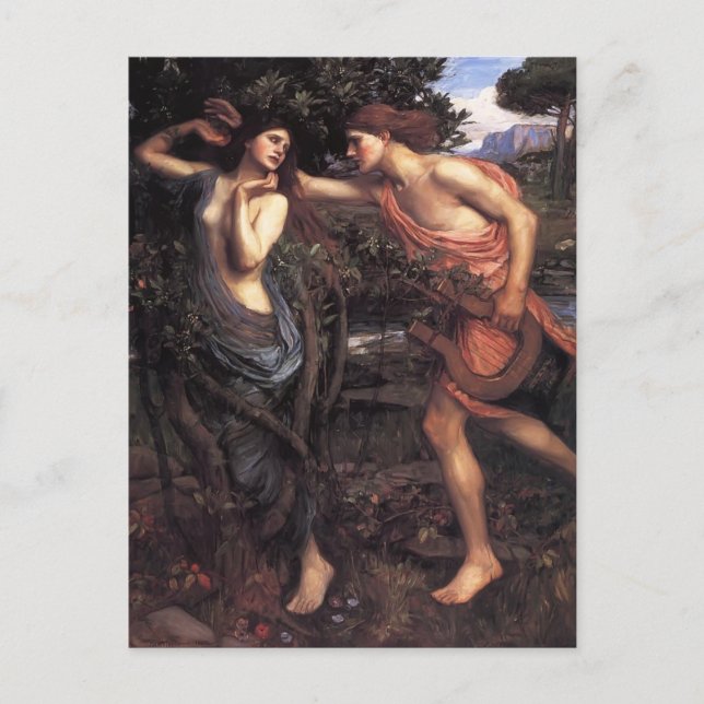 John William Waterhouse- Apollo und Daphne Postkarte (Vorderseite)
