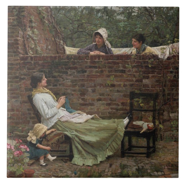 John William Waterhouse - Gute Nachbarn Fliese (Vorderseite)