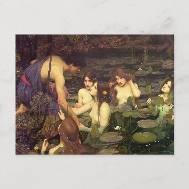 John William Waterhouse- Hylas und die Nymphen Postkarte (Vorderseite)