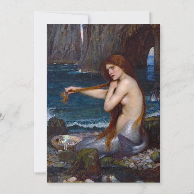 John William Waterhouse-Meerjungfrau-Einladungen Einladung (Vorderseite)