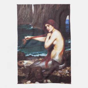 John William Waterhouse Mermaid Kitchtuch Geschirrtuch