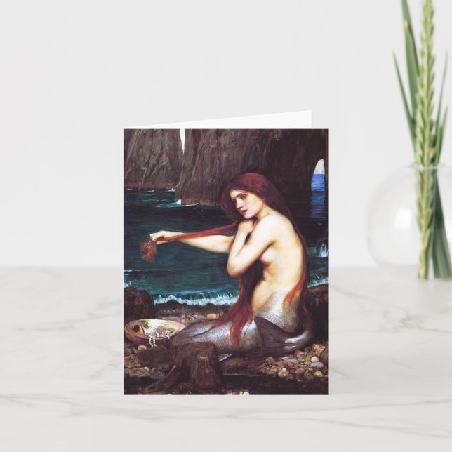 John William Waterhouse Mermaid Note Card Karte (Vorderseite)
