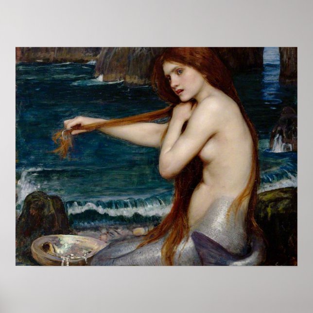John William Waterhouse Mermaid Poster (Vorne)