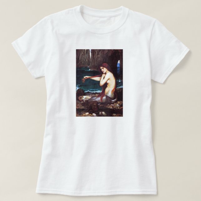 John William Waterhouse Mermaid T-Shirt (Design vorne)