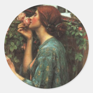 John William Waterhouse, My Sweet Rose (1903) Runder Aufkleber